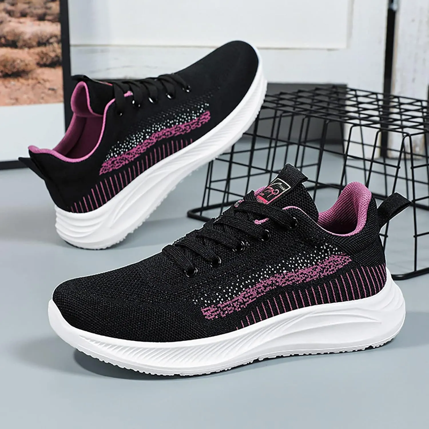 Womens Slip On Sneakers Black Grey Slip On Shoes Women Dressy Casual Basketball Shoes for Women with Laces Womens Trail Running Shoes Arch Support Tennis Shoes for Women Size 10 Wide
