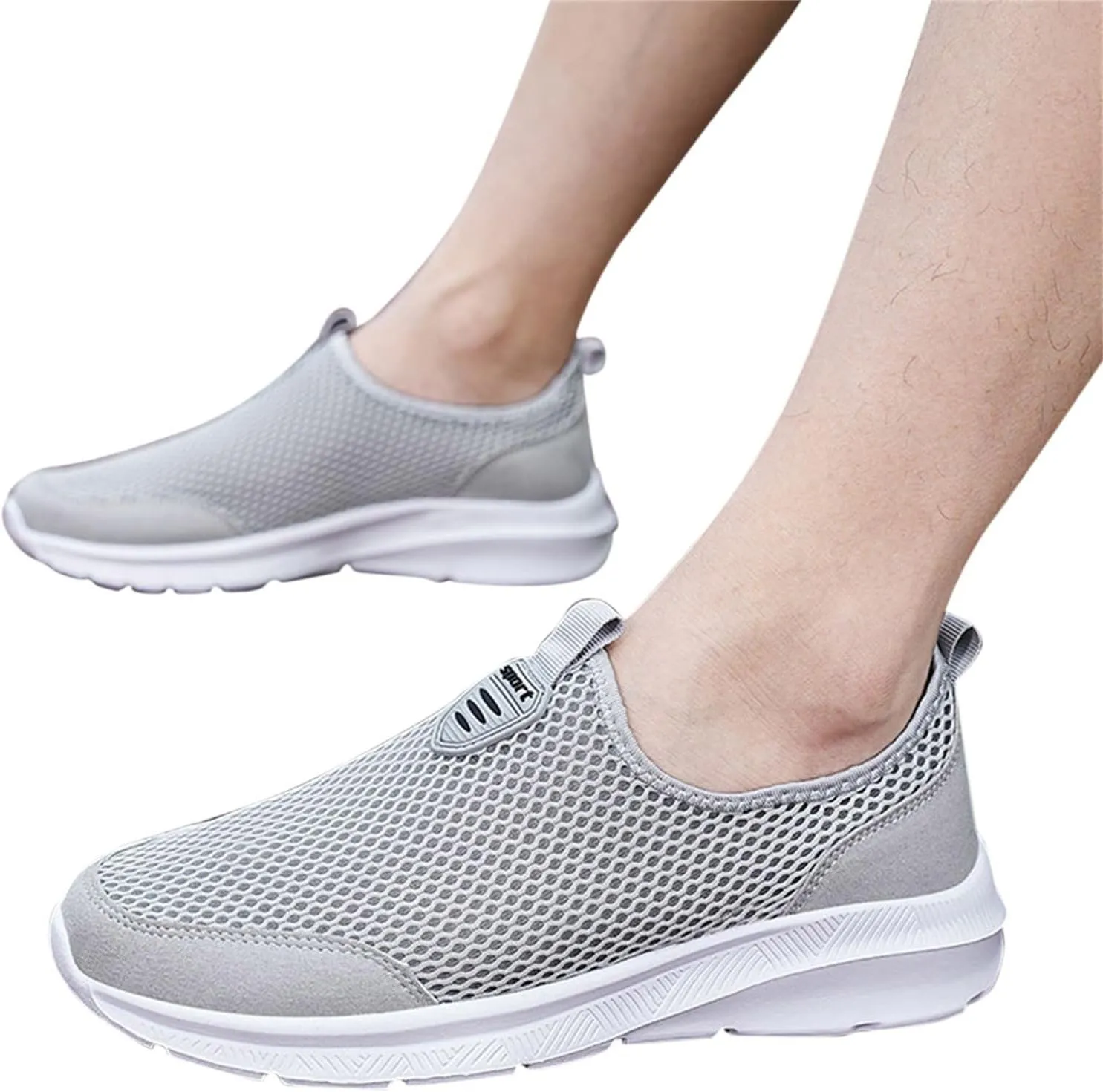 Women's Slip On Sneakers Casual Everyday Shoes Non Slip Work Shoes Women High Top Men's Casual Dress Shoes Chunky Sneakers Waterproof Tennis Shoe White Loafers