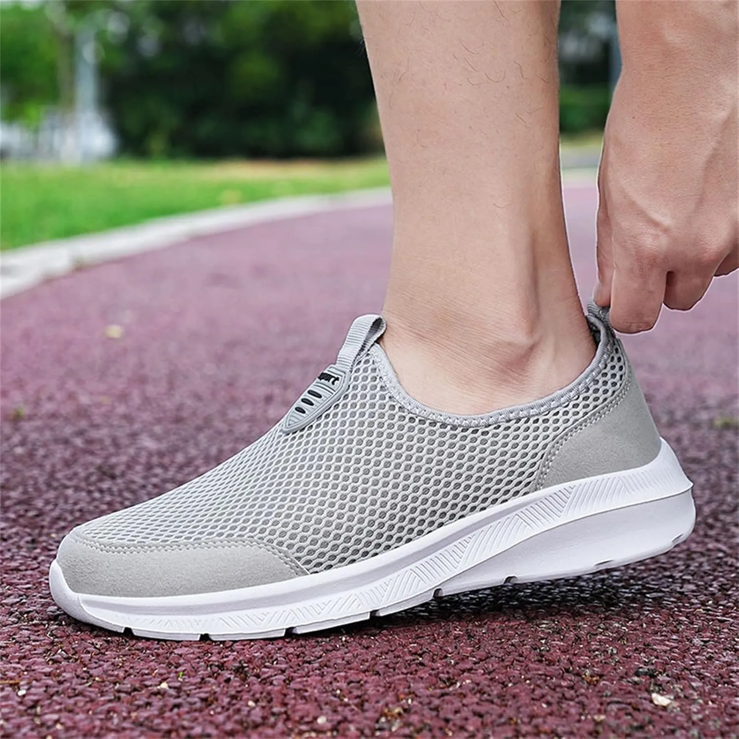Women's Slip On Sneakers Casual Everyday Shoes Non Slip Work Shoes Women High Top Men's Casual Dress Shoes Chunky Sneakers Waterproof Tennis Shoe White Loafers