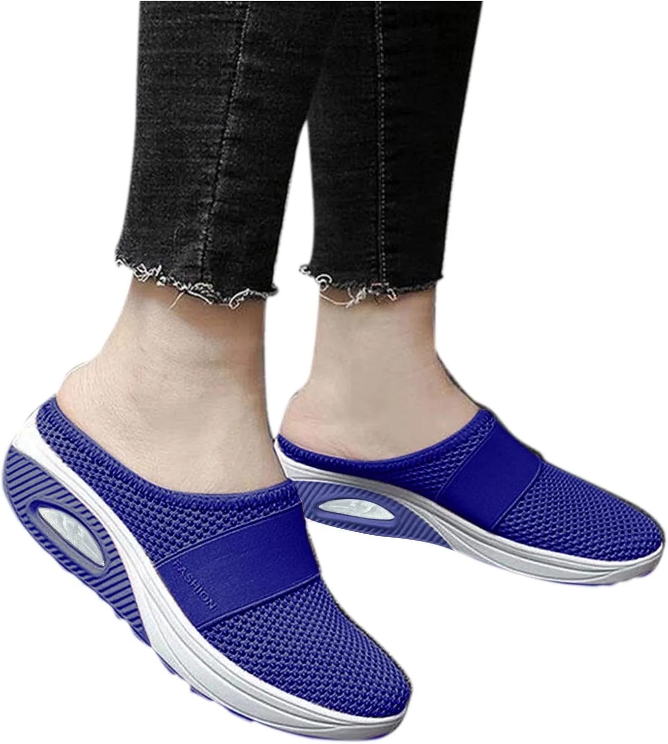 Womens Sneakers 7.5 Wide Width Slip On Shoes for Women with Arch Support Womens Running Sneakers Wide Toe Box Plantar Fasciitis Shoes Women Slip Ons Wide Tenis para Trabajo De Mujer Antideslizante