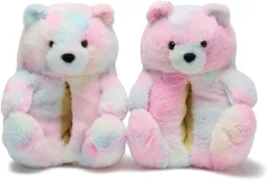 Women's Teddy Bear Slippers Mom Gift Slippers Cozy Women Fuzzy Indoor House Shoes Fun Costume for Adults Cute Animal Slides for Women Her Birthday Valentine's Gift Ideas