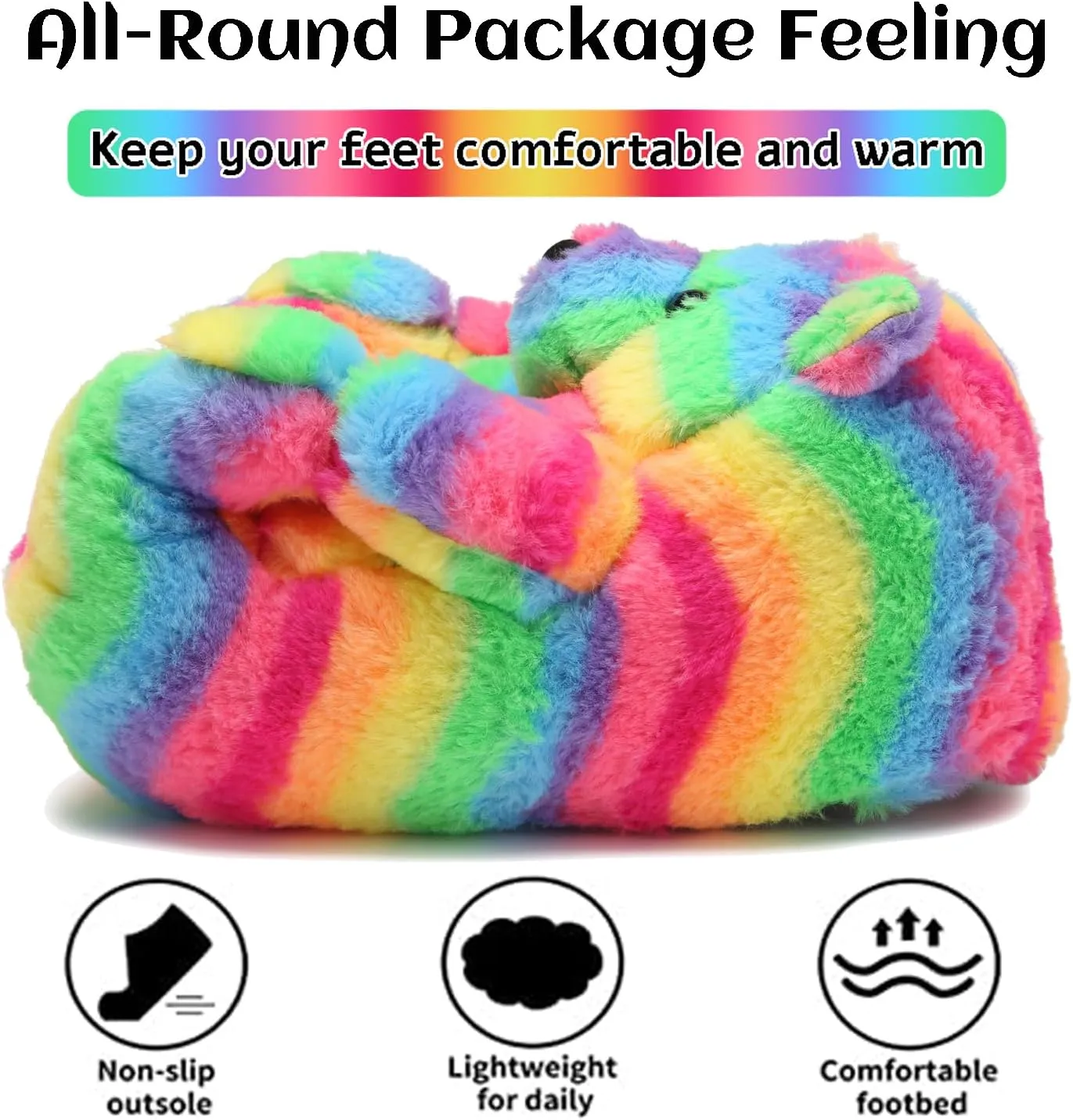Women's Teddy Bear Slippers Mom Gift Slippers Cozy Women Fuzzy Indoor House Shoes Fun Costume for Adults Cute Animal Slides for Women Her Birthday Valentine's Gift Ideas