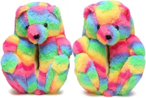 Women's Teddy Bear Slippers Mom Gift Slippers Cozy Women Fuzzy Indoor House Shoes Fun Costume for Adults Cute Animal Slides for Women Her Birthday Valentine's Gift Ideas