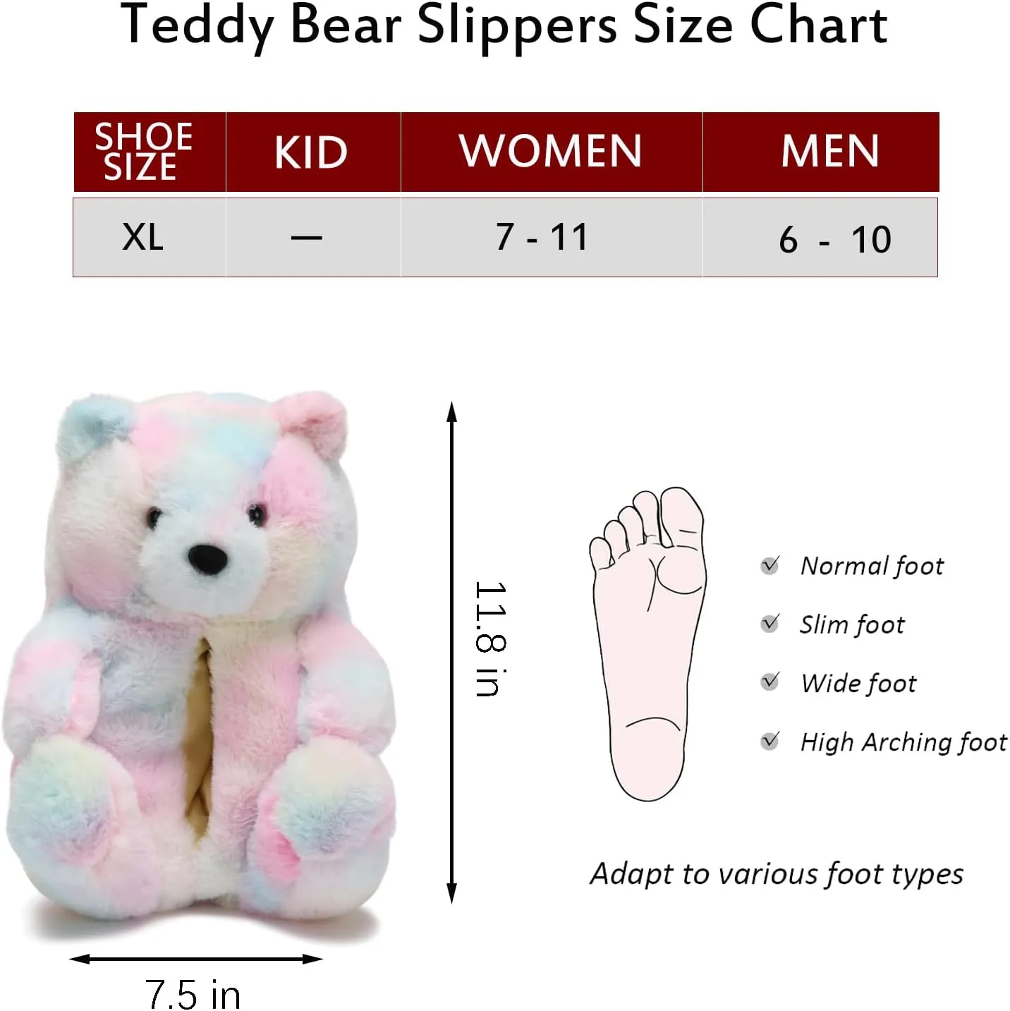 Women's Teddy Bear Slippers Mom Gift Slippers Cozy Women Fuzzy Indoor House Shoes Fun Costume for Adults Cute Animal Slides for Women Her Birthday Valentine's Gift Ideas