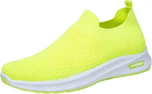 Women's Woven Orthopedic Breathable Shoes Arch Support Mesh Non Slip Sports Shoes Slip On Casual Sneaker for Men