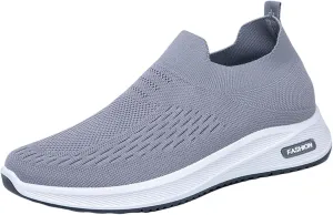 Women's Woven Orthopedic Breathable Shoes Arch Support Mesh Non Slip Sports Shoes Slip On Casual Sneaker for Men