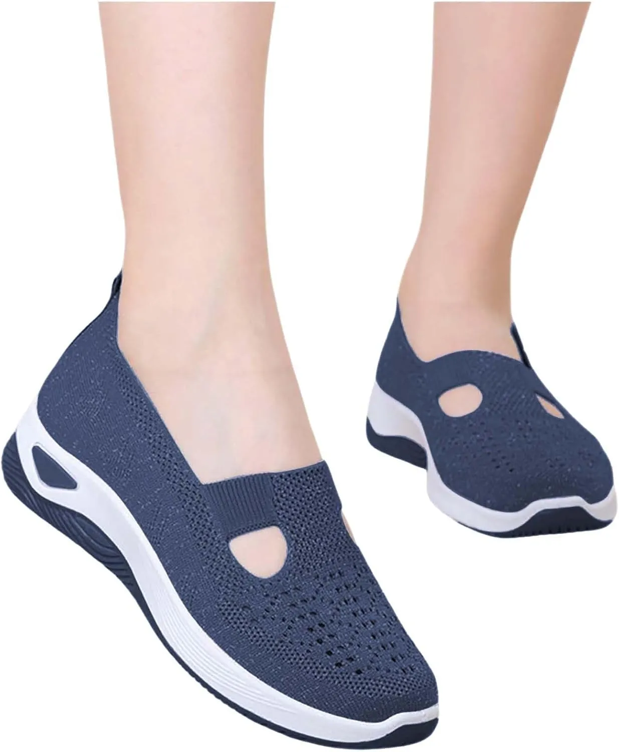 Women's Woven Orthopedic Breathable Soft Walking Running Shoes for Men Wide Feet Men's Shoes Casual Slip On Sneakers Black Tennis Shoe Loafers Shoe