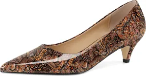 YODEKS Womens Kitten Heel Pumps Pointy Toe Low Kitten Heels Slip On 2 Inch Office Dress Shoes
