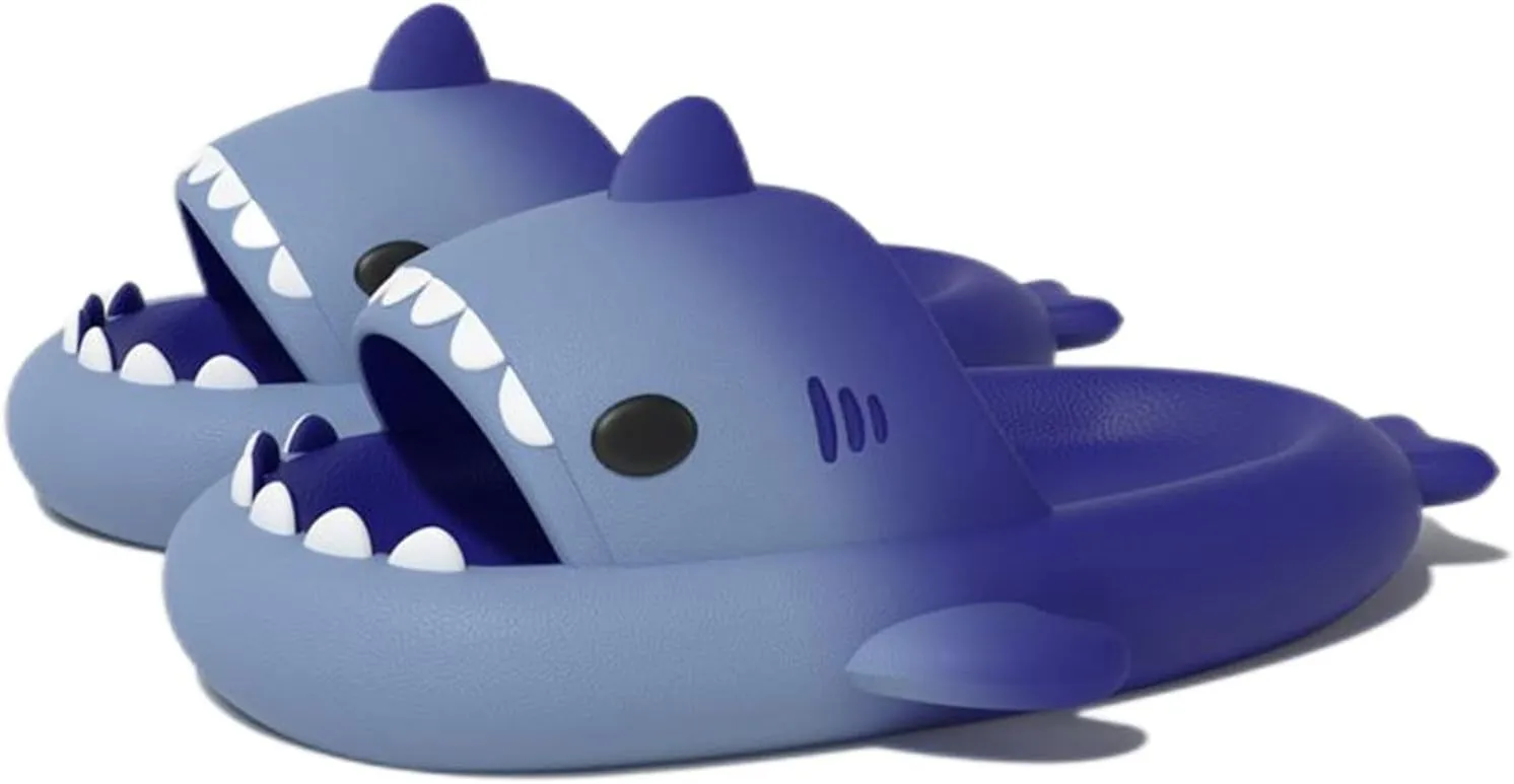Zureto Original Shark Slides Upgraded, Cloudy Shark Slides Anti-Slip House Slippers Beach Shoes